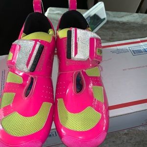 Garneau Tri X-Speed III Spin shoes 42 hot pink SPD